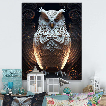 Luminous White Owl I